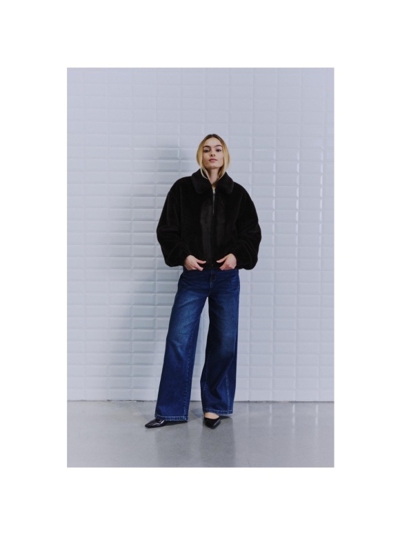 With Black - NOHR FAUX FUR JACKET
