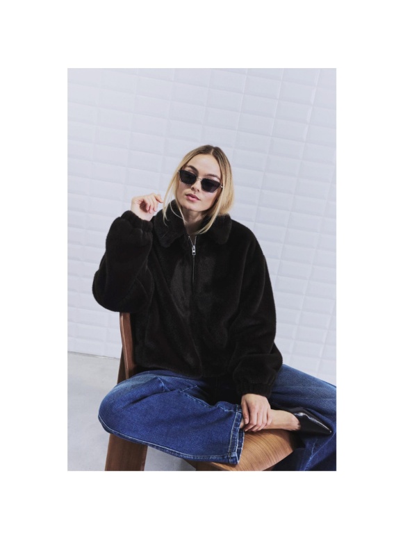 With Black - NOHR FAUX FUR JACKET
