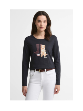 BARBOUR - HEDLEY Lanærmet T-shirt