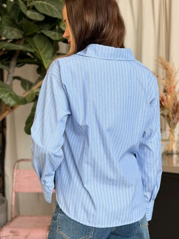 Marta Du Chateau - VELOURA SHIRT Stribet Skjorte