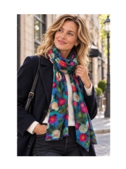 Shirdak - Cashmere Tørklæde Med Floraprint Shirdak - Cashmere Tørklæde Med Floraprint