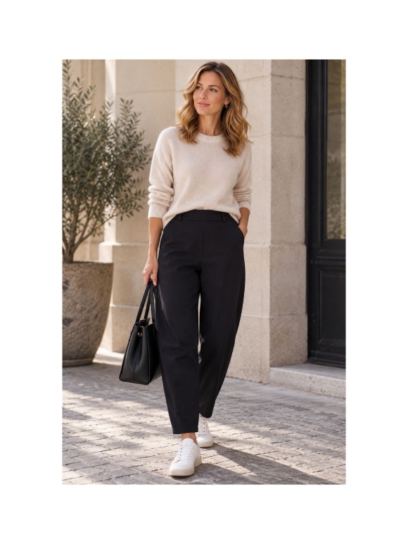 Black Colour - Beate Barrel Bukser 