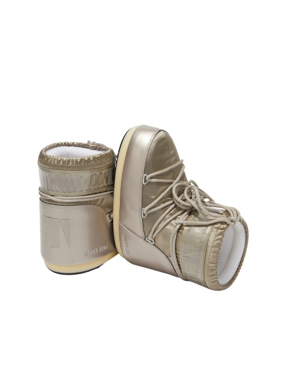 Moon Boot - ICON LOW GLANCE PLATINUM SATIN BOOTS