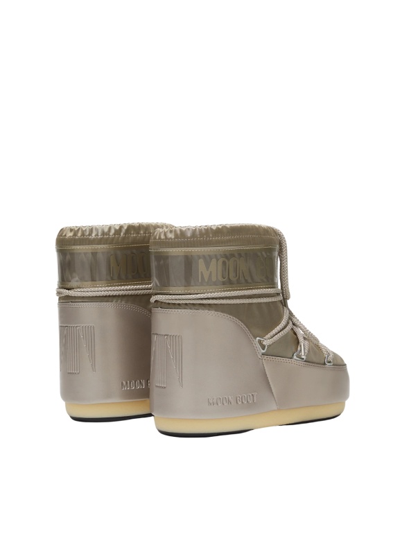 Moon Boot - ICON LOW GLANCE PLATINUM SATIN BOOTS