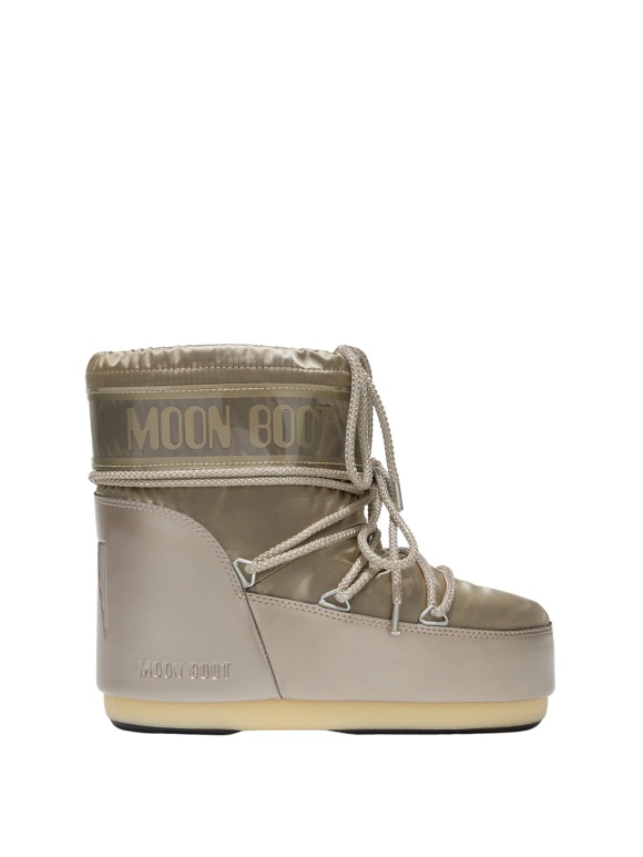 Moon Boot - ICON LOW GLANCE PLATINUM SATIN BOOTS