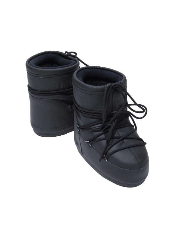 Moon Boot - ICON LOW BLACK RUBBER BOOTS