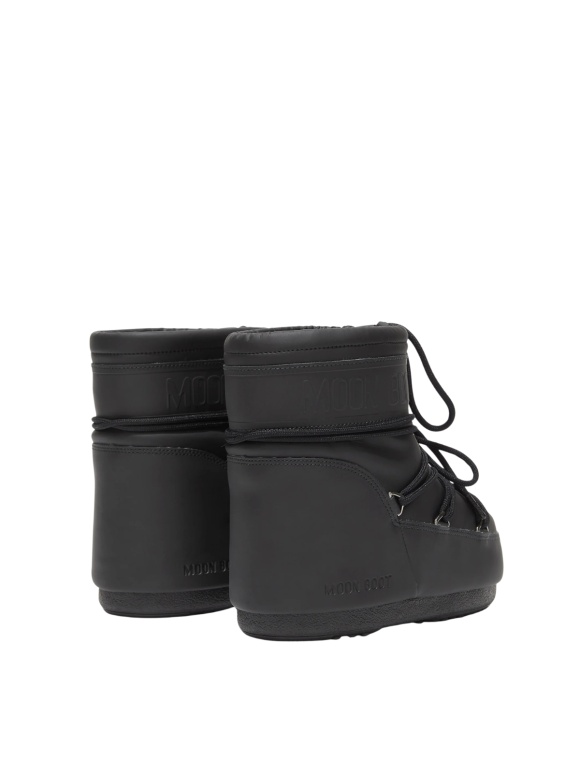 Moon Boot - ICON LOW BLACK RUBBER BOOTS