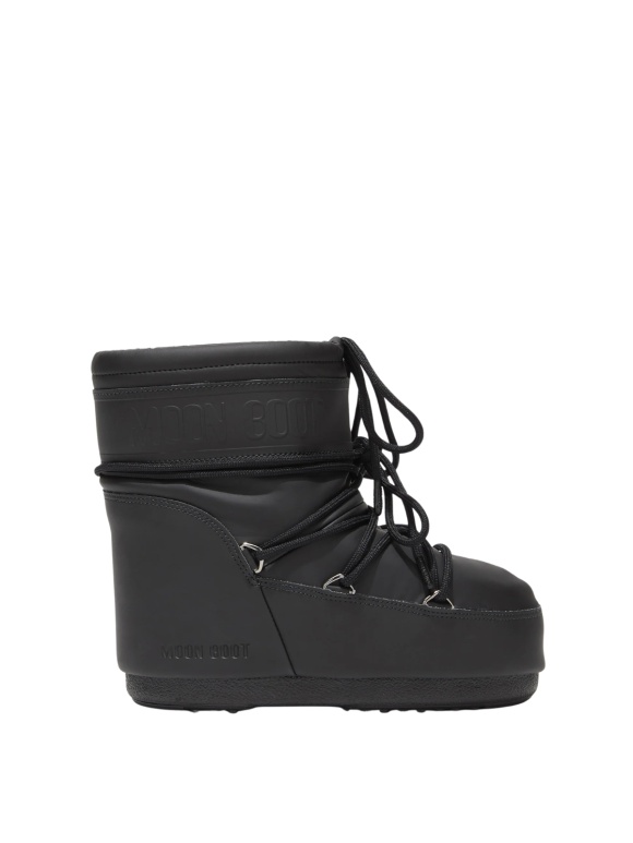 Moon Boot - ICON LOW BLACK RUBBER BOOTS