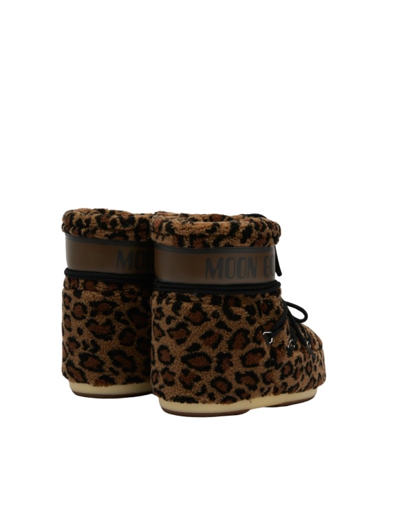 Moon Boot - ICON LOW LEOPARD PRINT FLEECE BOOTS