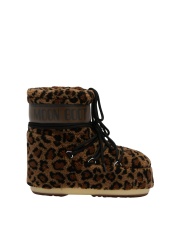 Moon Boot - ICON LOW LEOPARD PRINT FLEECE BOOTS