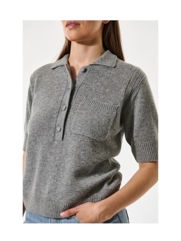 Dea Kudibal - Cashmere Polo med Korte Ærmer