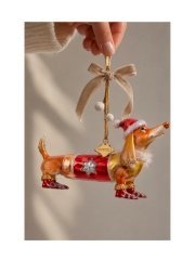 Vondels - Gravhund m. Nissehue Julekugle Vondels - Gravhund m. Nissehue Julekugle