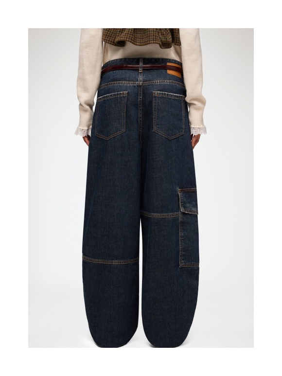Ganni - BARREL PATCHWORK JEANS