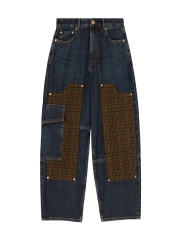 Ganni - BARREL PATCHWORK JEANS