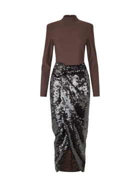 ROTATE - ROTATE Knotted Midi Dress