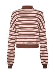 ROTATE - ROTATE Slinky Knit Striped Polo ROTATE - ROTATE Slinky Knit Striped Polo