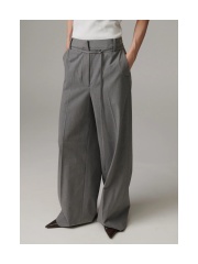 DAY Birger et Mikkelsen - DAY Wide Leg Trousers Medium Grey Melange DAY Birger et Mikkelsen - DAY Wide Leg Trousers Medium Grey Melange