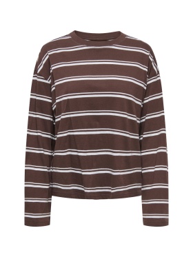 Only - HAPPY L/S STRIPE TEE