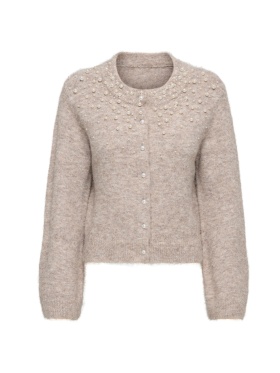 Only - MIGGIE LS O-NECK PEARL CARDIGAN