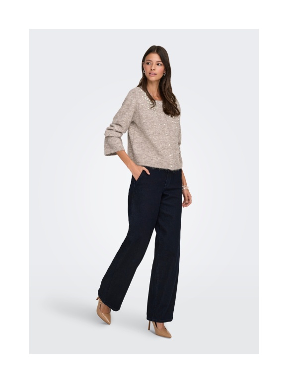 Only - MIGGIE LS O-NECK PEARL CARDIGAN