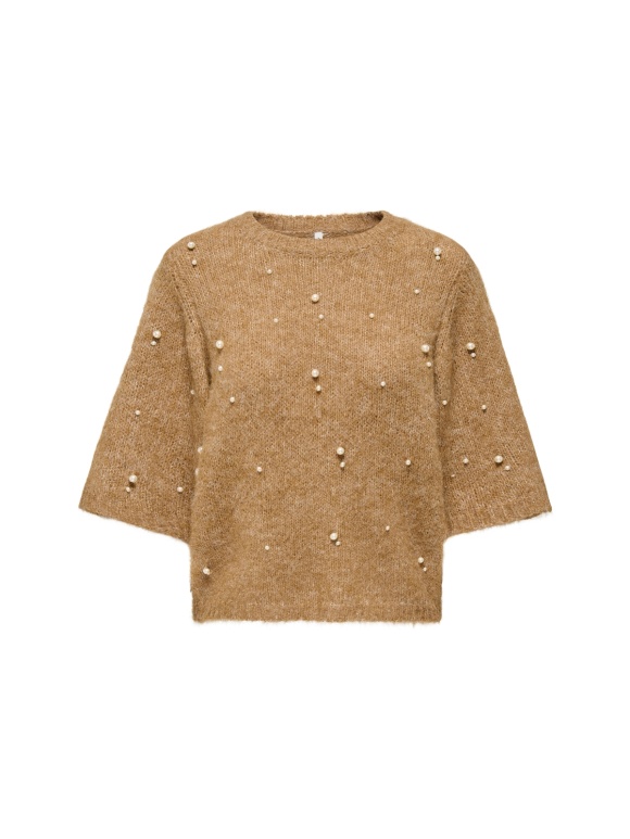 Only - DOLLY SS PEARL O-NECK KNIT