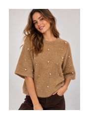 Only - DOLLY SS PEARL O-NECK KNIT Only - DOLLY SS PEARL O-NECK KNIT