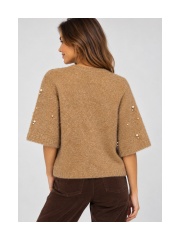 Only - DOLLY SS PEARL O-NECK KNIT Only - DOLLY SS PEARL O-NECK KNIT