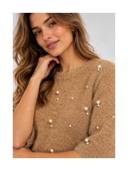 Only - DOLLY SS PEARL O-NECK KNIT Only - DOLLY SS PEARL O-NECK KNIT