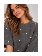 Only - DOLLY SS PEARL O-NECK KNIT Only - DOLLY SS PEARL O-NECK KNIT