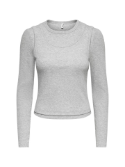 Only - JILLI L/S O-NECK DOUBLE TOP Only - JILLI L/S O-NECK DOUBLE TOP