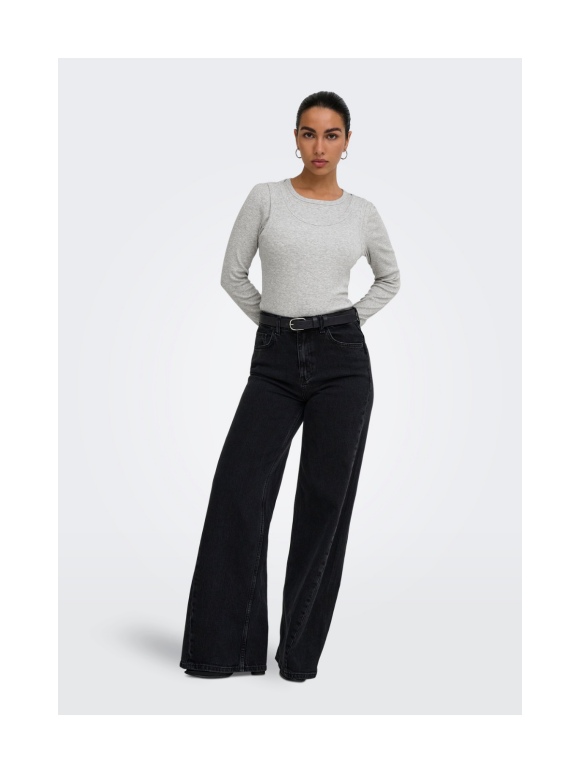Only - JILLI L/S O-NECK DOUBLE TOP 