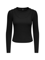 Only - JILLI L/S O-NECK DOUBLE TOP Only - JILLI L/S O-NECK DOUBLE TOP