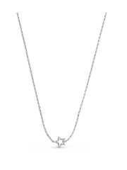 Enamel - STAR NECKLACE SILVER PLEATED Enamel - STAR NECKLACE SILVER PLEATED
