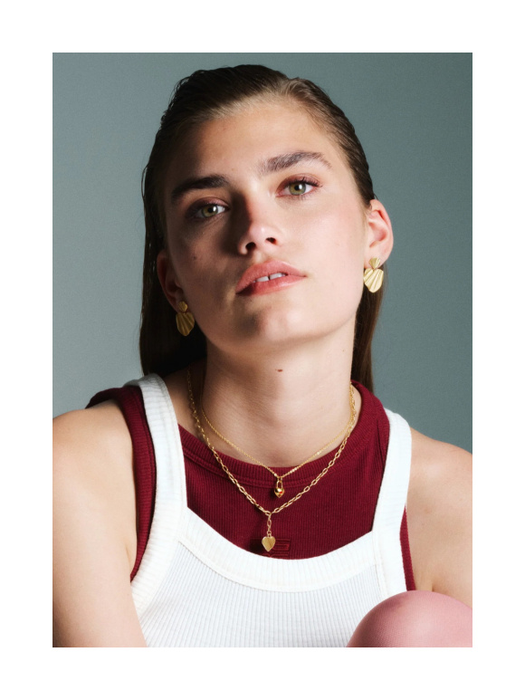 Enamel -  WAVE HEART NECKLACE