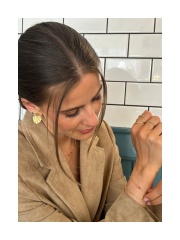 Enamel - ORGANIC LOVELINK BRACELET GOLD PLEATED Enamel - ORGANIC LOVELINK BRACELET GOLD PLEATED
