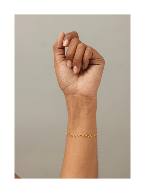 Enamel - ORGANIC LOVELINK BRACELET GOLD PLEATED