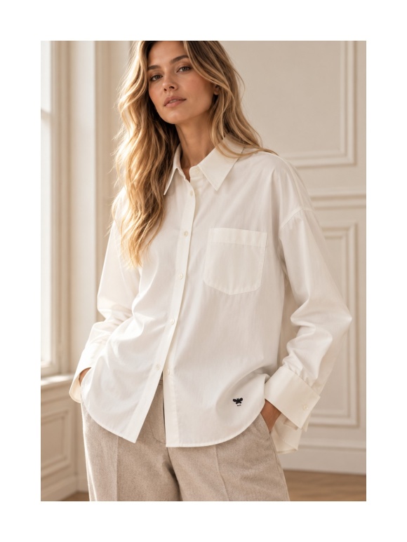 Max Mara - Klassisk Skjorte med plissé ærmer