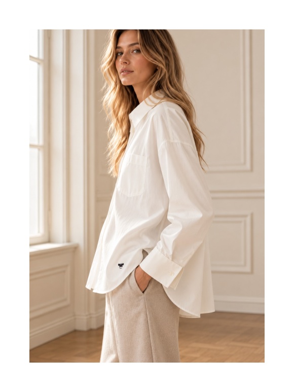 Max Mara - Klassisk Skjorte med plissé ærmer