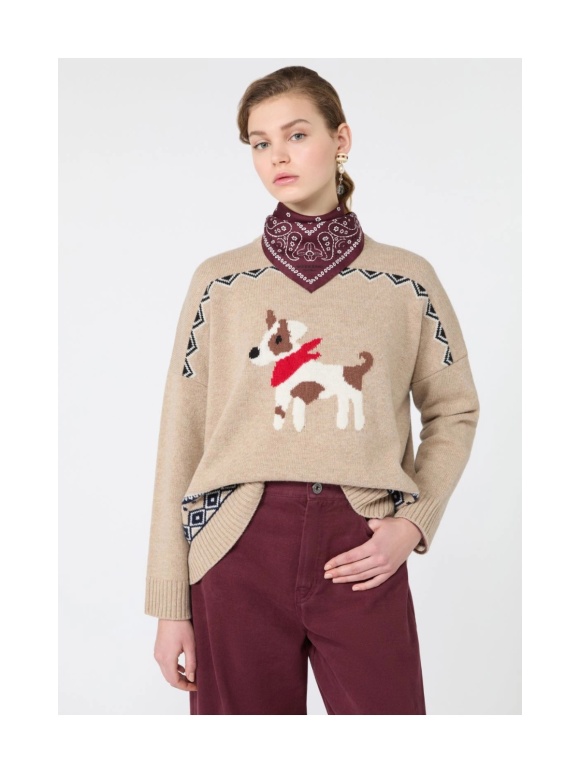 Max Mara - PAVIDI STRIK MED MOTIV
