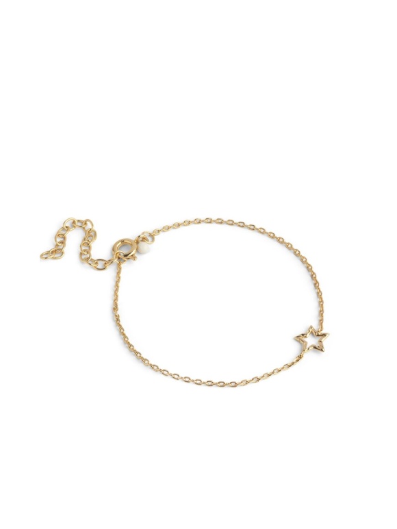 Enamel -  ORGANIC STAR BRACELET Gold Pleated
