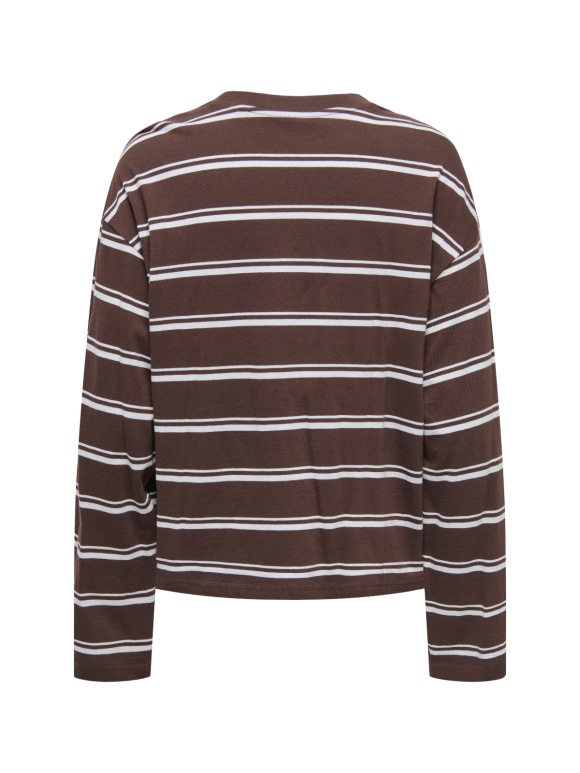Only - HAPPY L/S STRIPE TEE