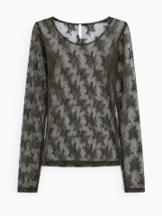 Imperial - FLORAL MESH BLUSE Imperial - FLORAL MESH BLUSE