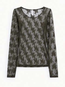 Imperial - FLORAL MESH BLUSE Imperial - FLORAL MESH BLUSE