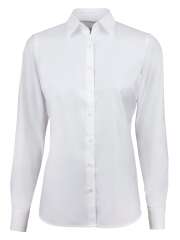 Stenstrøms - Ensfarvet bomulds skjorte (Hvid & Sort)