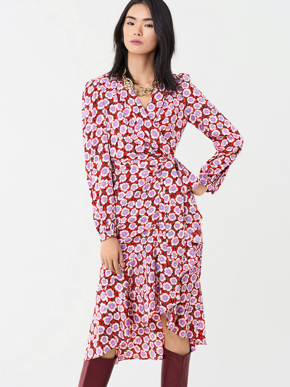 Køb Carla Two Silk Wrap Dress | Diane Von
