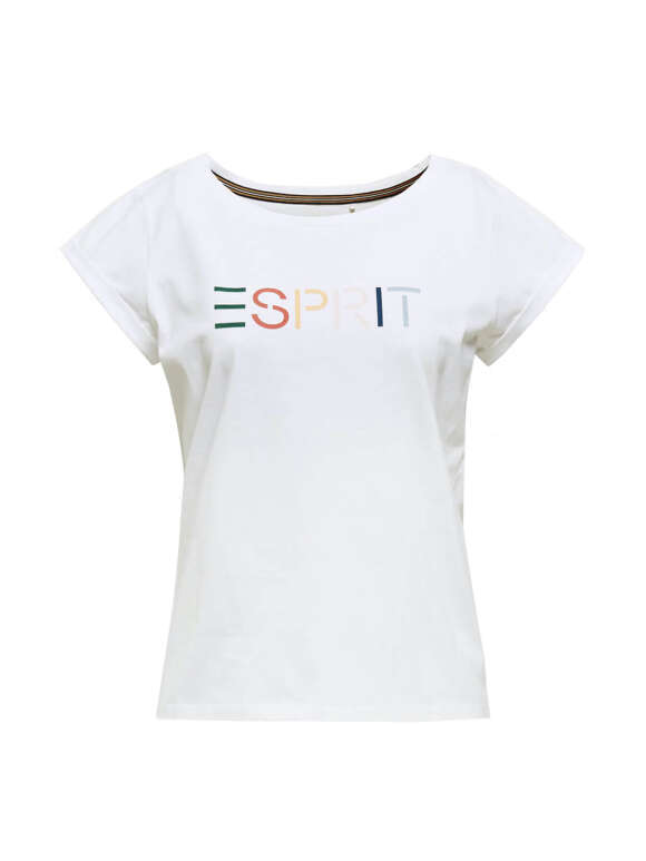 Esprit - T-shirt med logoprint 