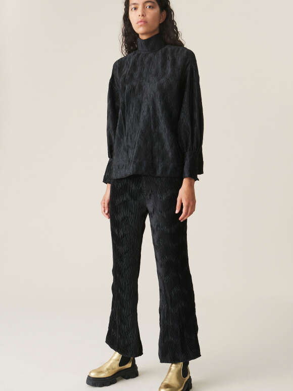 Ganni pleated satin outlet